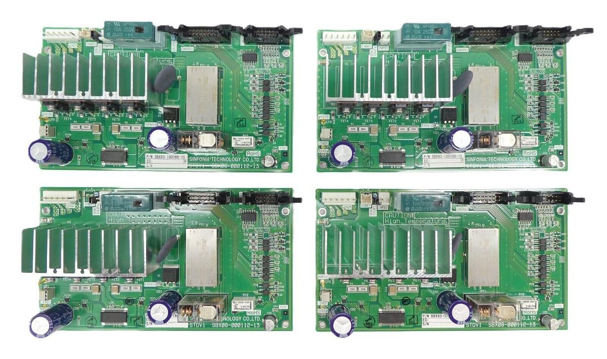 Used Sinfonia Technology SBX08-000112-13 STDV1 PCB SBX93-100186-15 Reseller Lot of 4