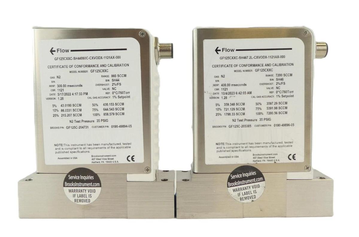 Used Brooks Instrument GF125C Mass Flow Controller MFC Reseller Lot of 10 Working