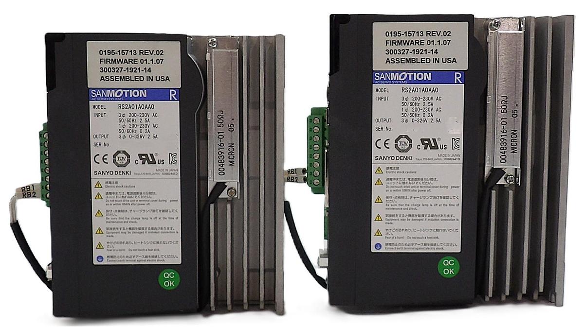 Sanyo Denki RS2A01A0AA0 AC Servo Amplifier SANMOTION R Lot of 2 New