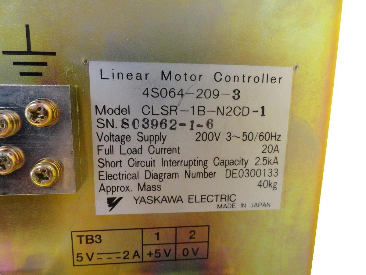 Used Yaskawa CLSR-1B-N2CD-1 Linear Motor Controller Nikon 4S064-209-3 NSR Working