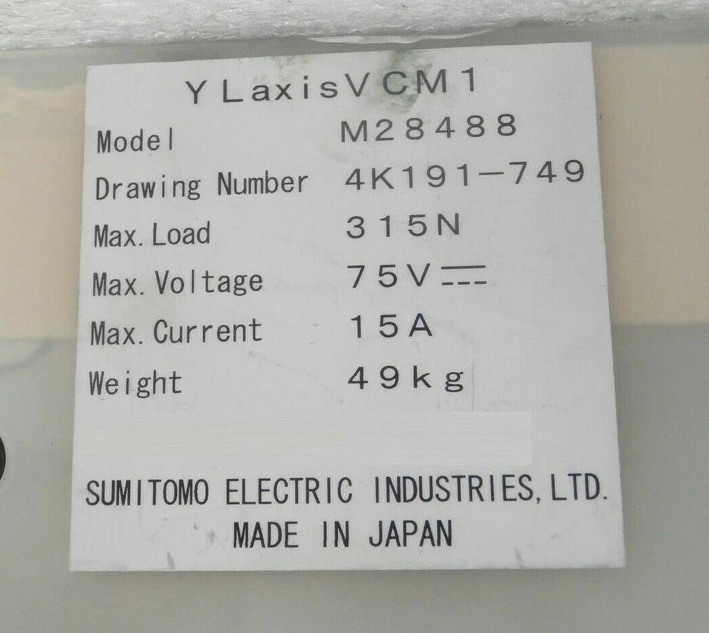 Used Sumitomo Electric M28488 YL Axis VCM1 Nikon 4K191-749 NSR-S205C Working Surplus