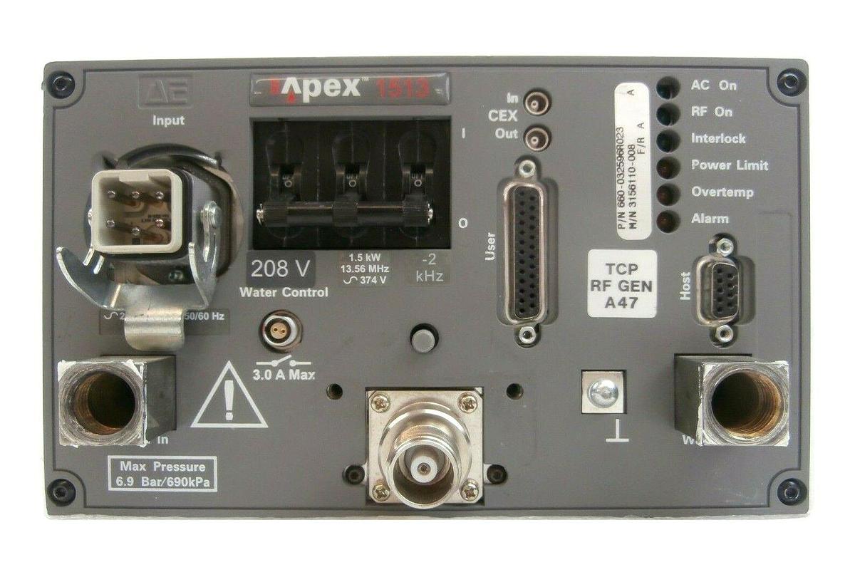 Used Apex 1513 AE Advanced Energy 3156110-008 RF Generator 660-032596R023 Tested