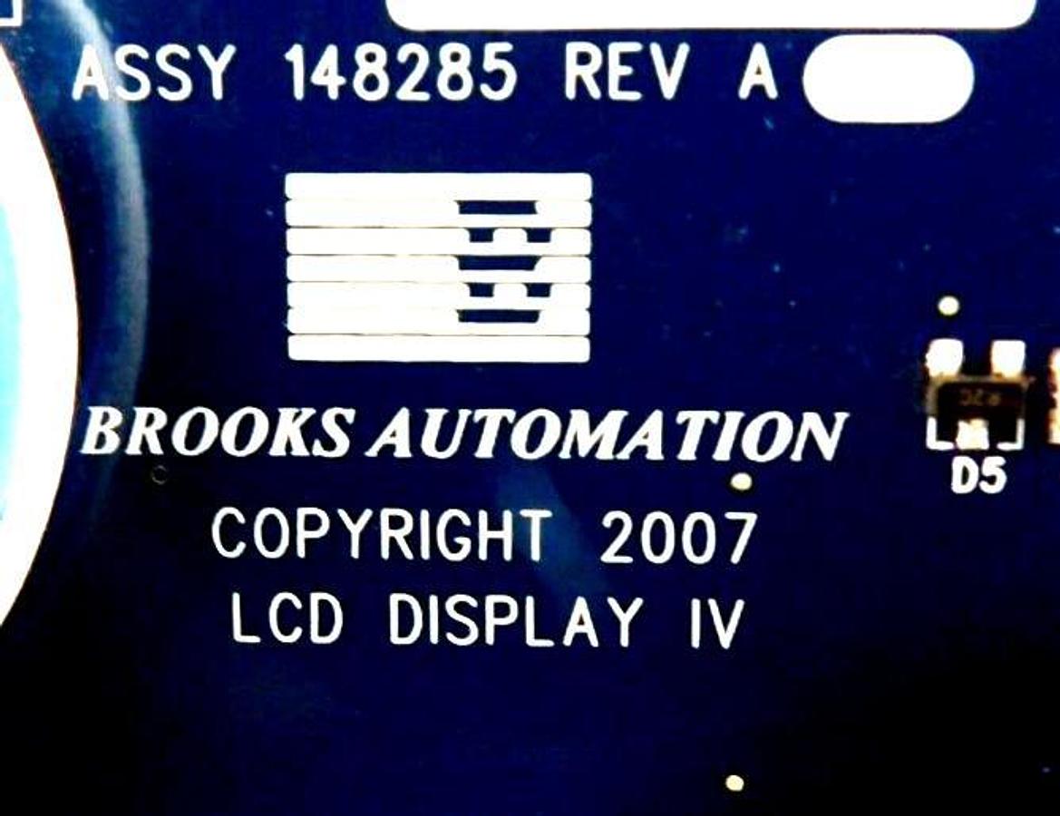 Used Brooks Automation 148284 LCD Display IV PCB Board Assembly Working Surplus