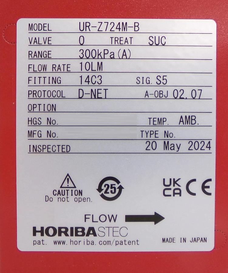 Used Horiba STEC UR-Z724M-B Mass Flow Controller MFC Reseller Lot of 3 Working