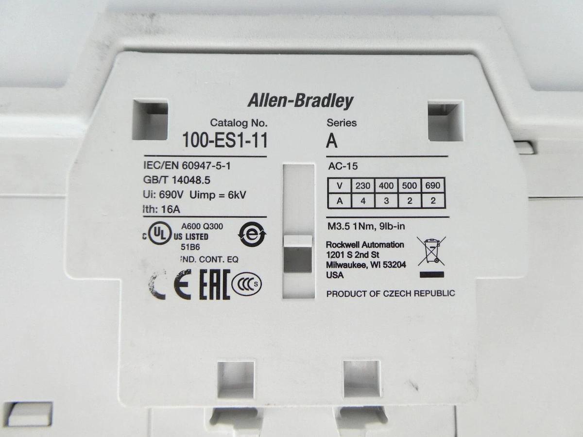 Used AB Allen-Bradley 100-E370 Direct On Line Contactor Series A Lot of 3 Working