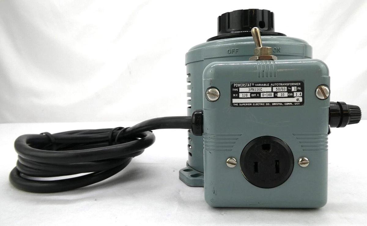 Used Superior Electric 3PN116C Variable Manual Autotransformer Powerstat Working