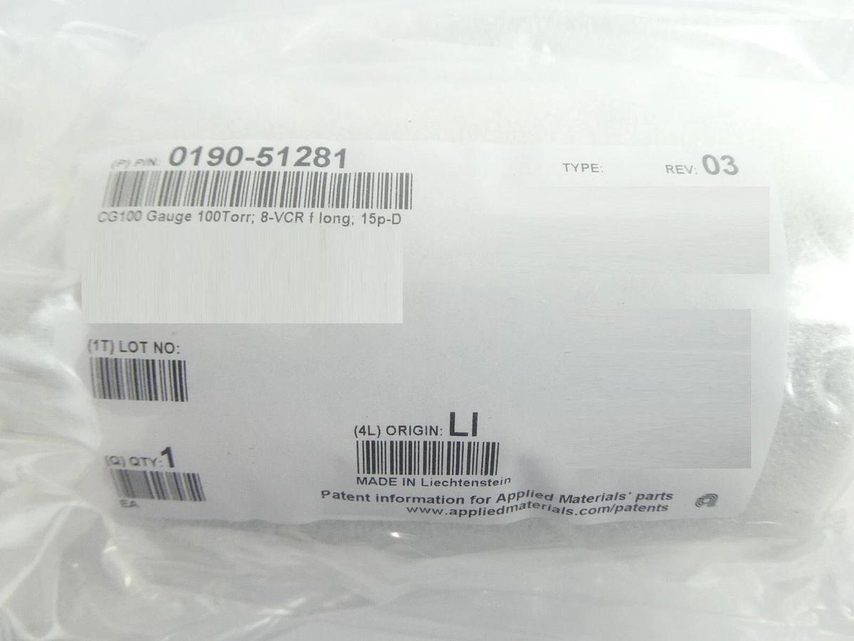 AMAT Applied Materials 0190-51281 Capacitance Gauge Inficon CG100 New Surplus
