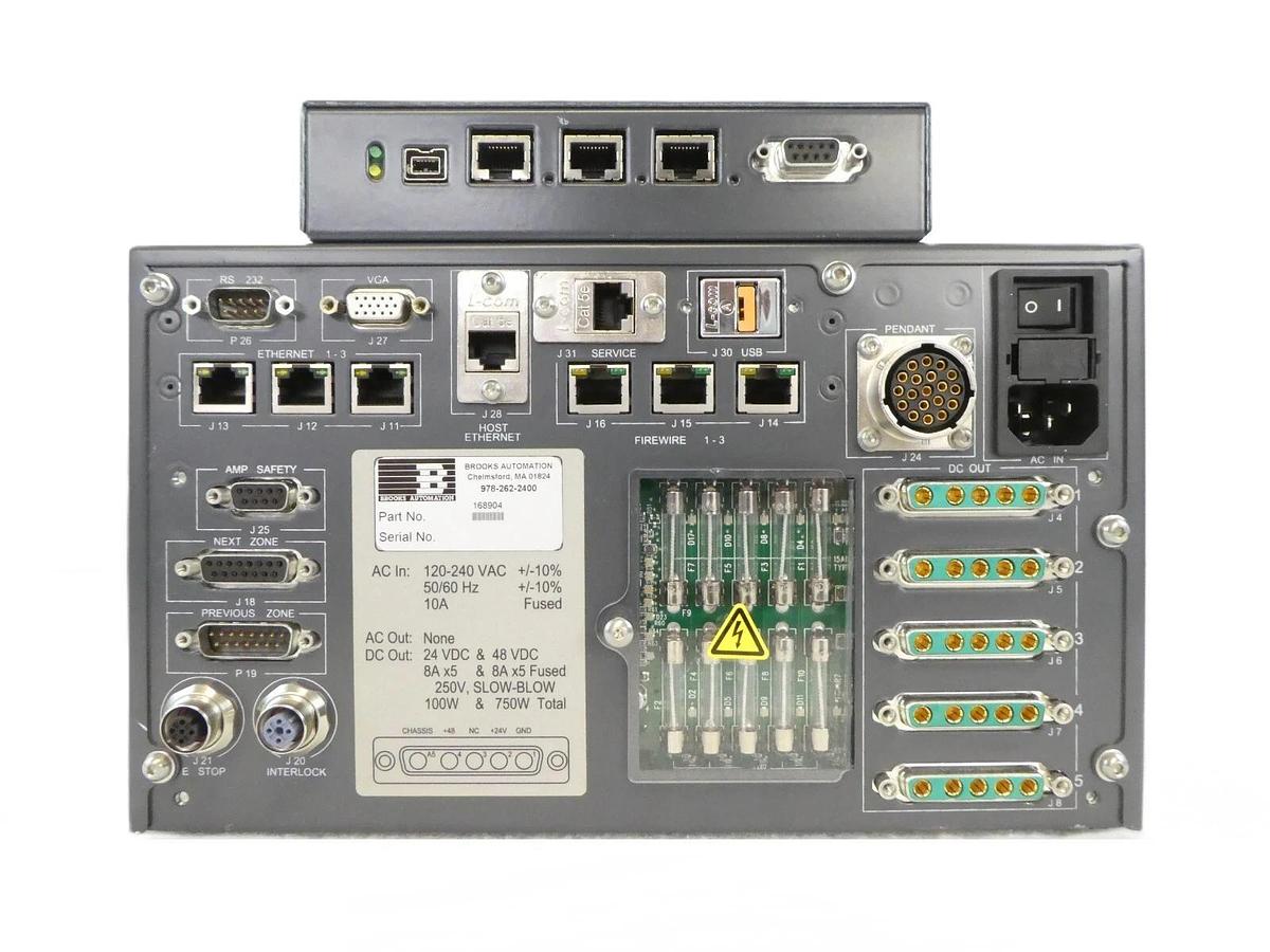 Used Brooks Automation 168904 Fusion V Robot Controller Set 142836 w/Cables Working