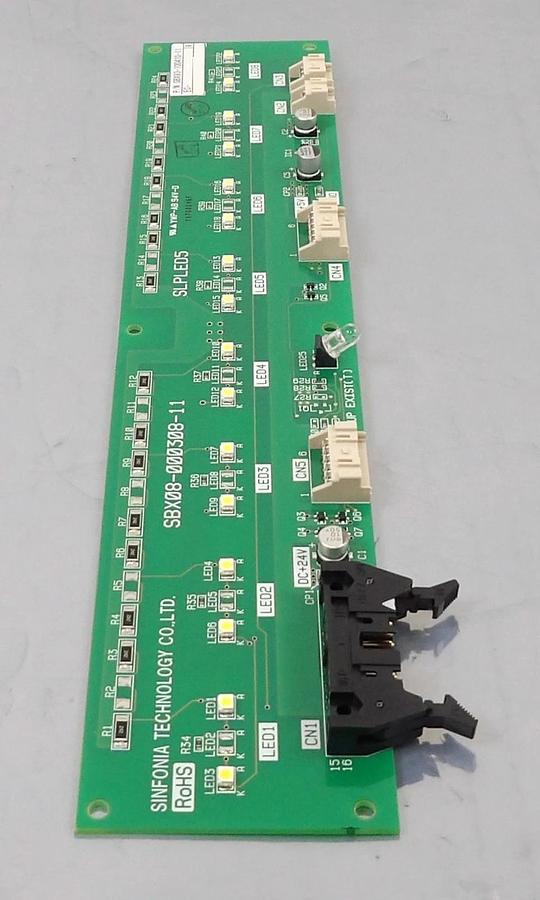 Used Sinfonia Technology SBX93-100410-11 Interface PCB SLPLED5 SBX08-000308-11 New