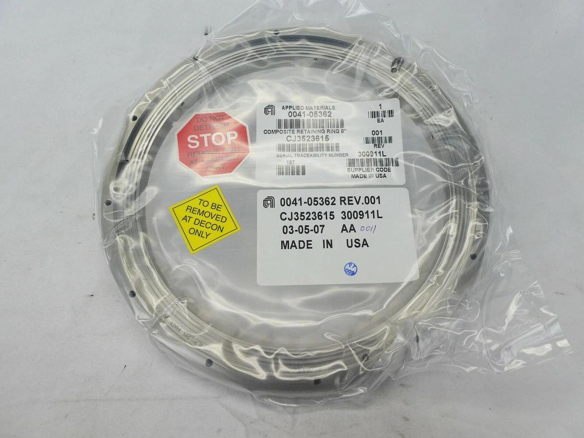 Used AMAT Applied Materials 0041-05362 Composite Retaining Ring 8" New Surplus