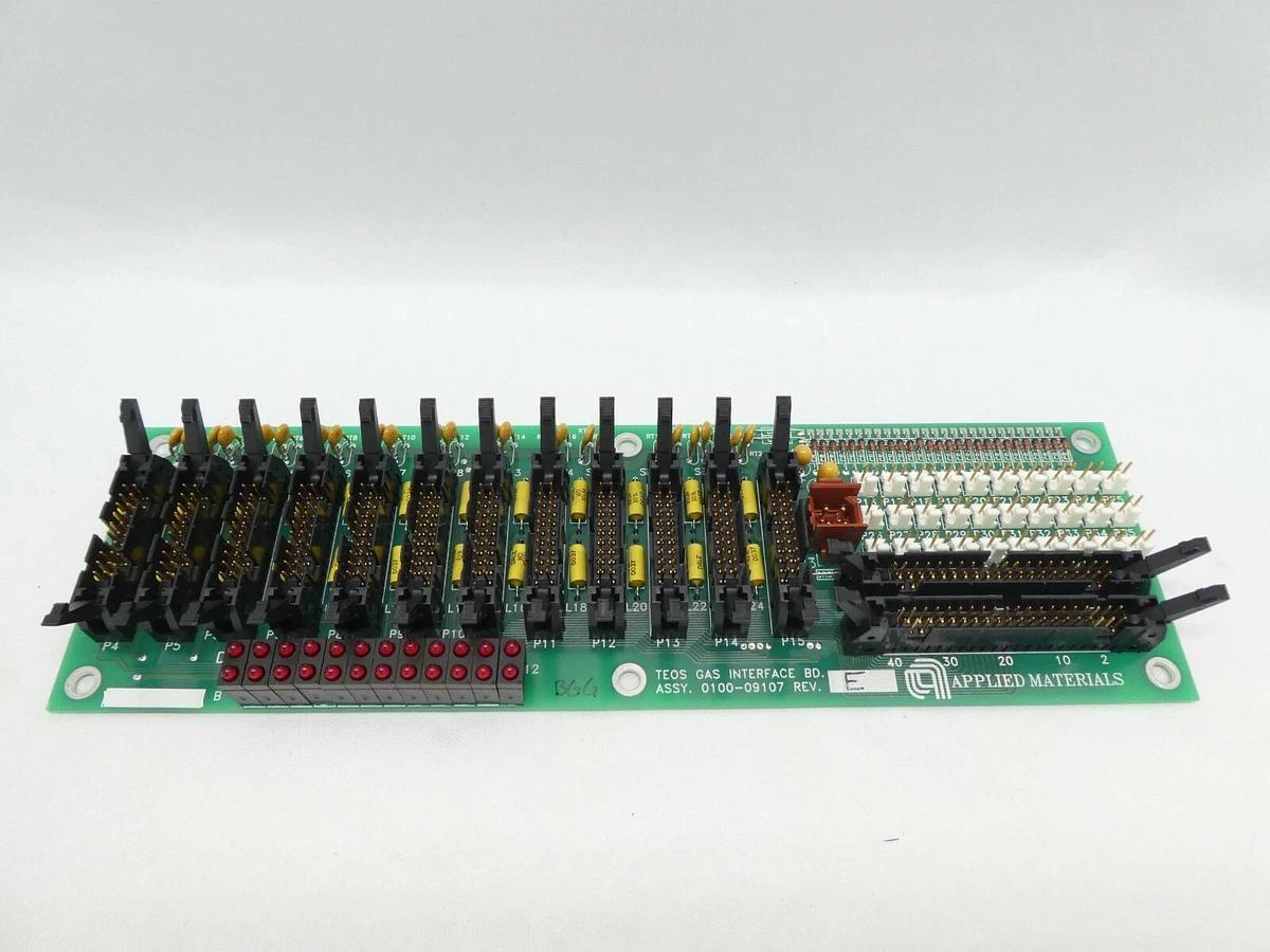 Used AMAT Applied Materials 0100-09107 TEOS Gas Interface Board PCB Working