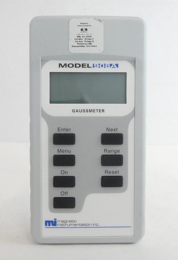 Used Magnetic Instrumentation 908A Microprocessor Controlled Gaussmeter Working