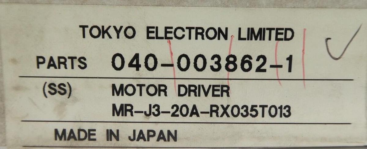 Mitsubishi Electric MR-J3-20A-RX035T013 AC Servo Drive TEL 040-003862-1 New