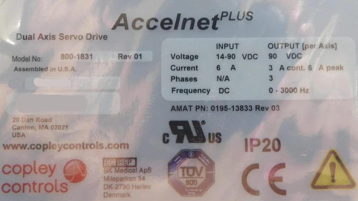 Copley Controls 800-1831 Dual Axis Servo Drive Accelnet Plus Lot of 5 New