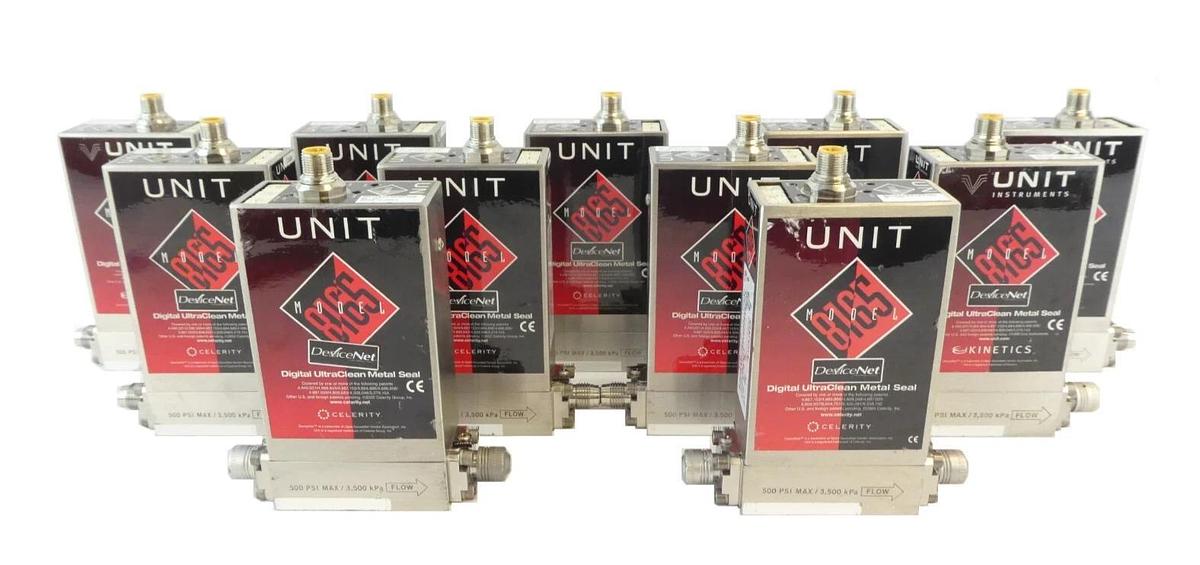 Used UNIT Instruments UFC-8165 Mass Flow Controller MFC Reseller Lot of 11 Working