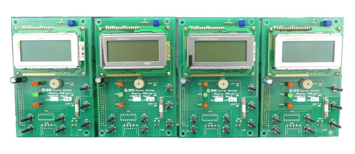 Used SMC P49822179 Thermo Chiller Display PCB Reseller Lot of 4 Working Surplus