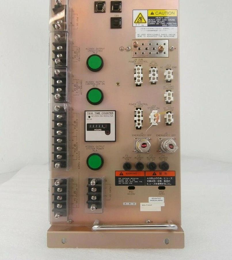 Used Advantest KH3-710037 Main AC Power Distribution Module T2000 SoC Working Surplus