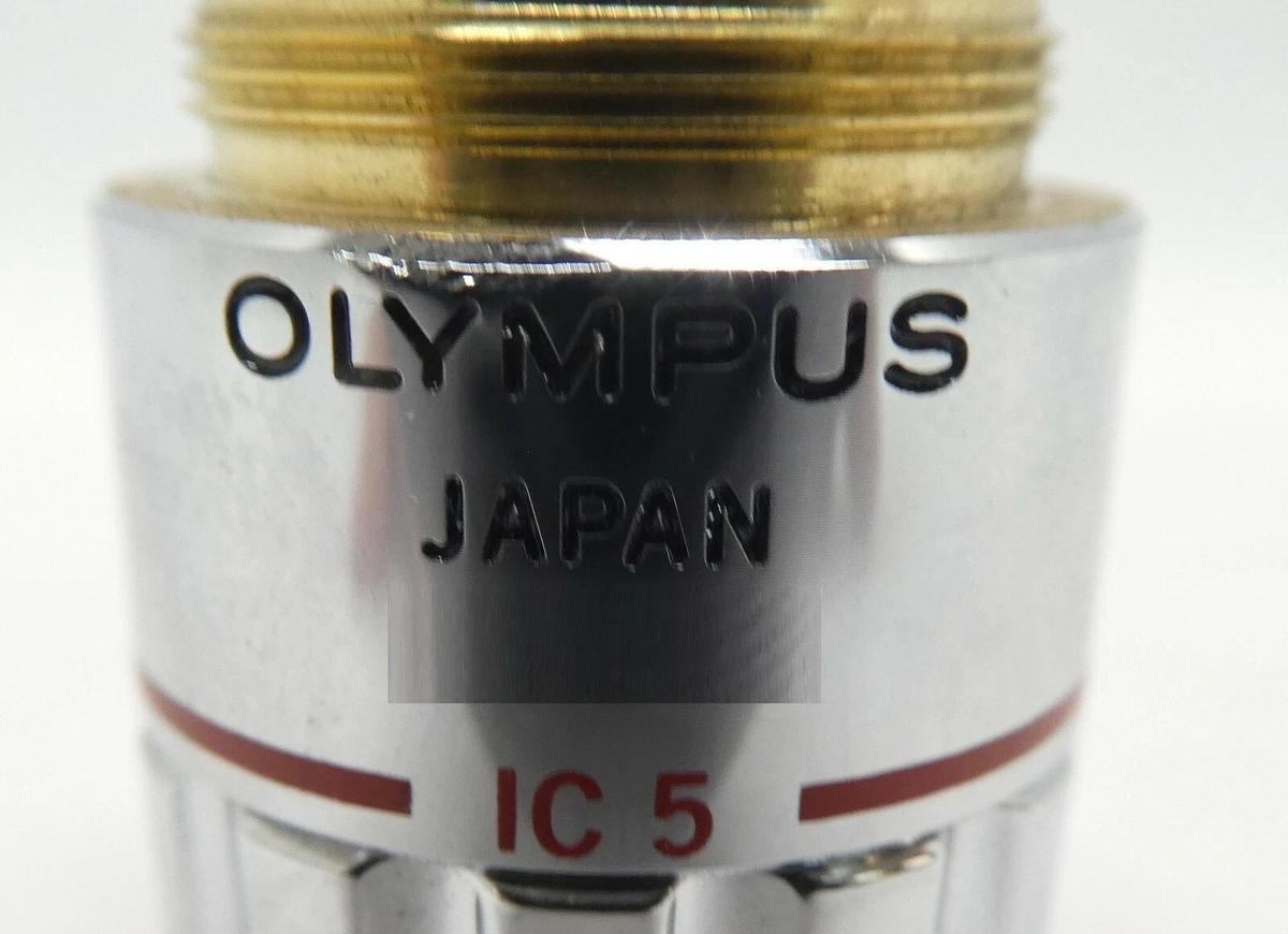 Used Olympus Microscopy MSPlan 5 Microscope Objective 0.13 ∞/- f=180 IC 5 Working