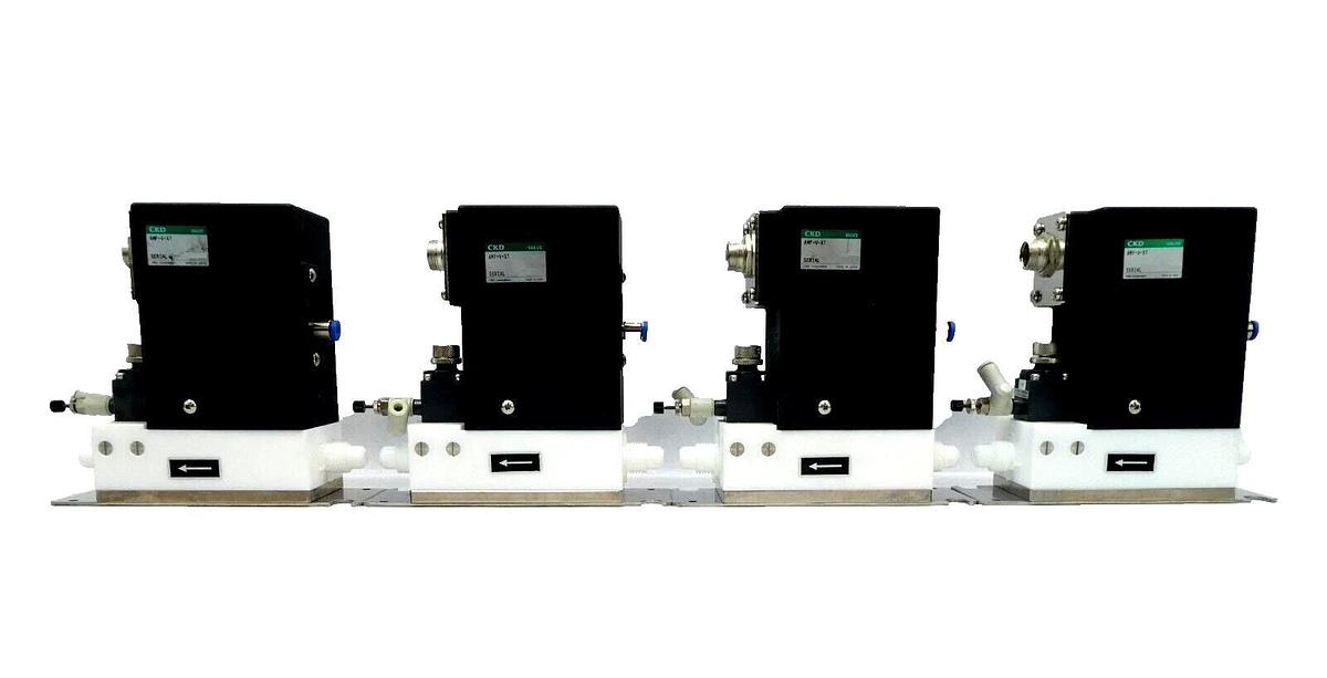 Used CKD AMF-V-X1 Air Operated Chemical Valve TEL DEV Solution Reseller Lot of 4