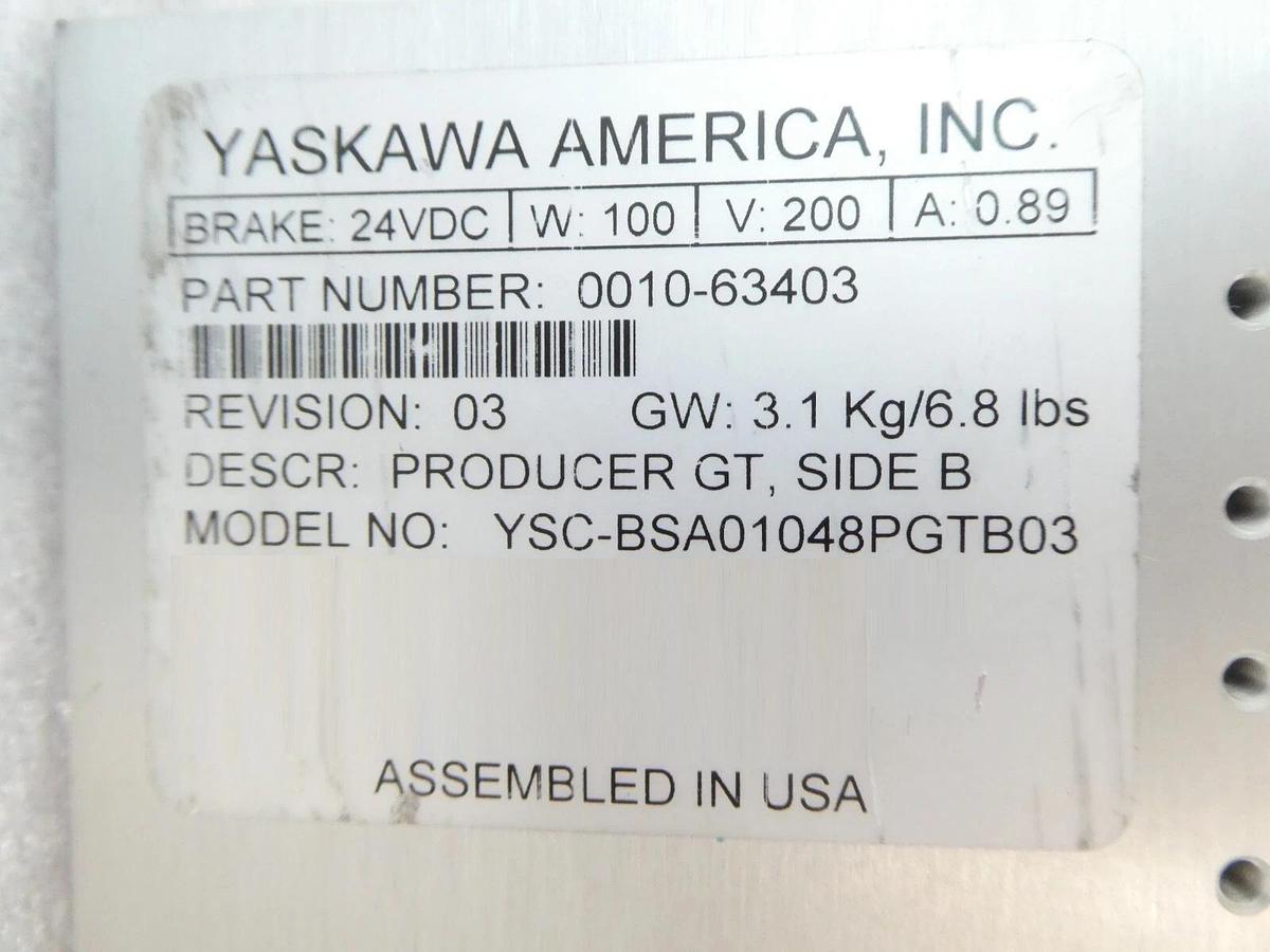 Used Yaskawa YSC-BSA01048PGTB03 Wafer Lift Assembly AMAT 0010-63403 Producer Working