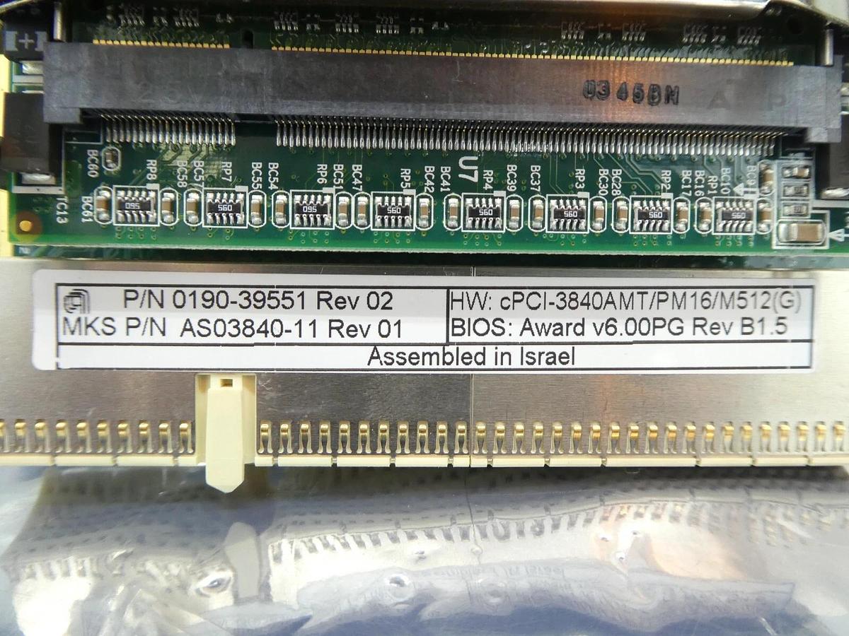 Used MKS Instruments AS03840-11 PCB Card CPCI-3840 AMAT 0190-39551 Working Surplus