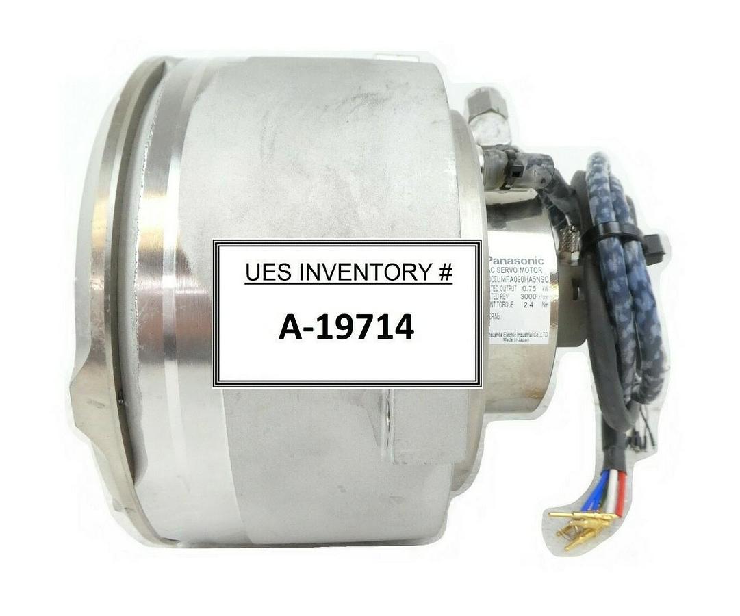 Used Panasonic MFA090HA5NSC AC Servo Motor TEL 5086-403306-12 Lithius No Plug Working