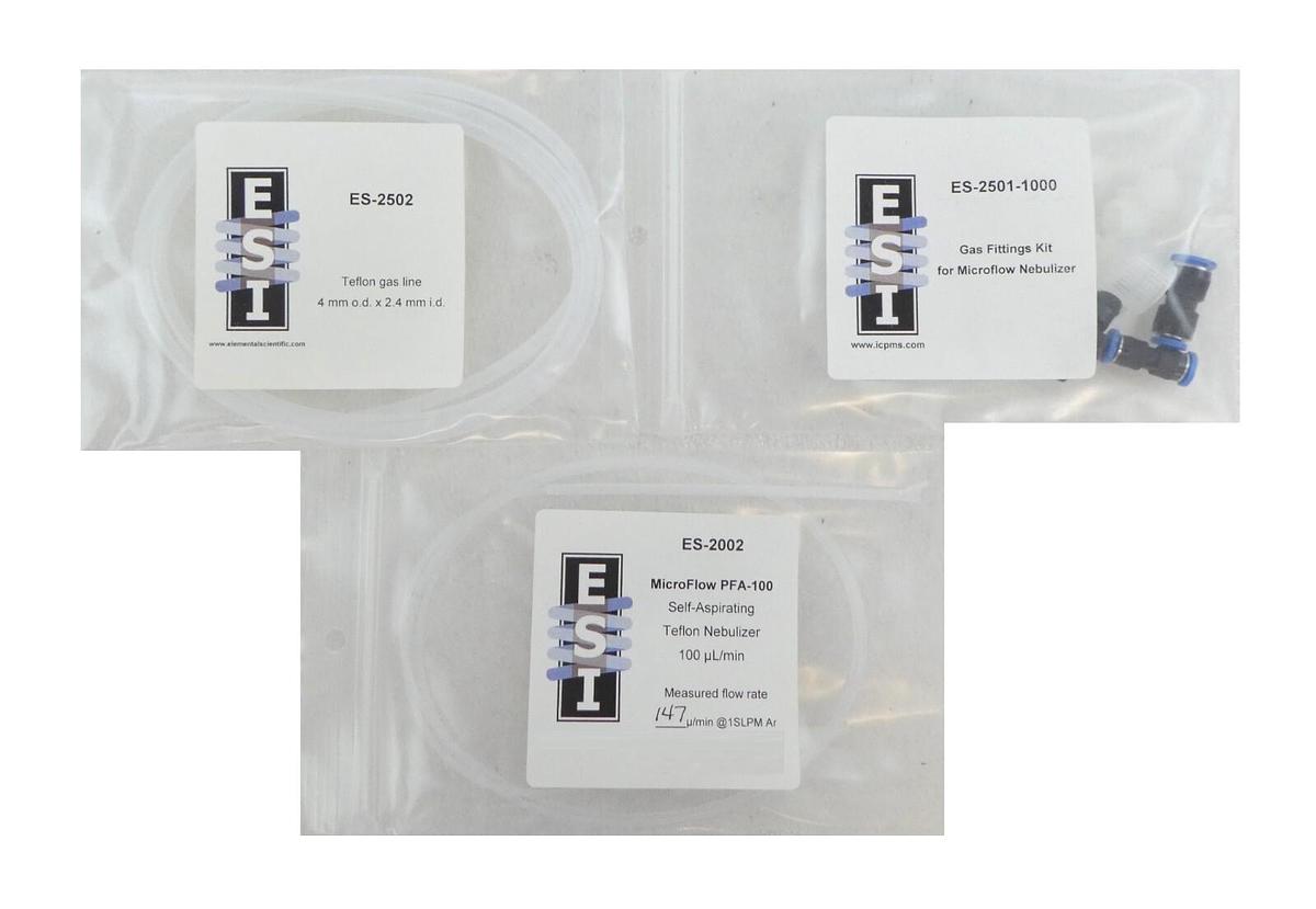 ESI Elemental Scientific ES-2002 Kit MicroFlow PFA-50 ES-2502 ES-2501-100 New