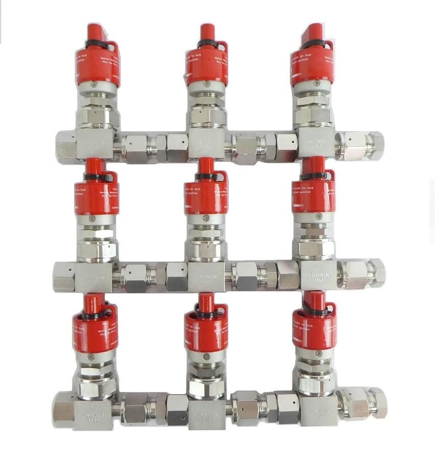 Used Fujikin 316L Manual Diaphragm Valve Reseller Lot of 9 Working Surplus