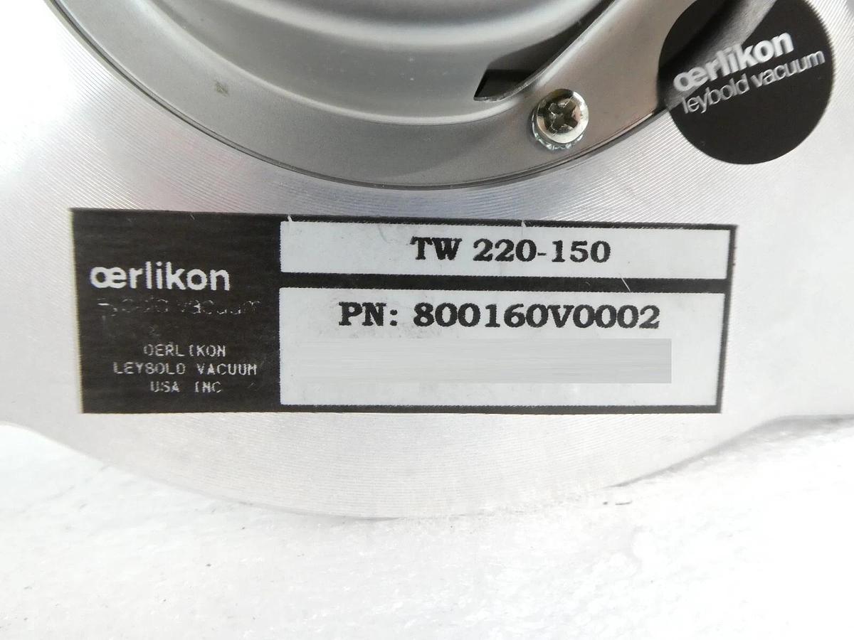 Used TW 220-150 TURBOVAC Leybold 800160V0002 Turbomolecular Pump Turbo Working
