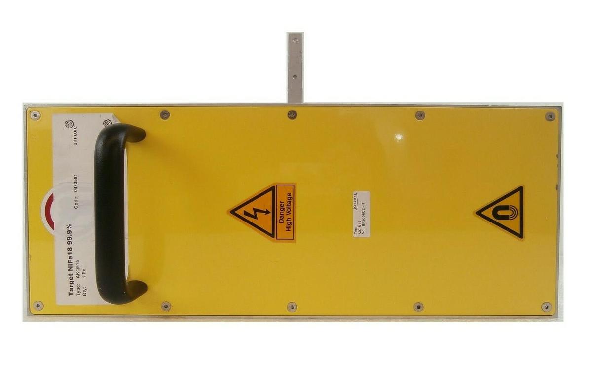 Used Umicore 0483591 NiFe18 99.9% Sputtering Target AKQ515 Balzers BK205602-T Spare