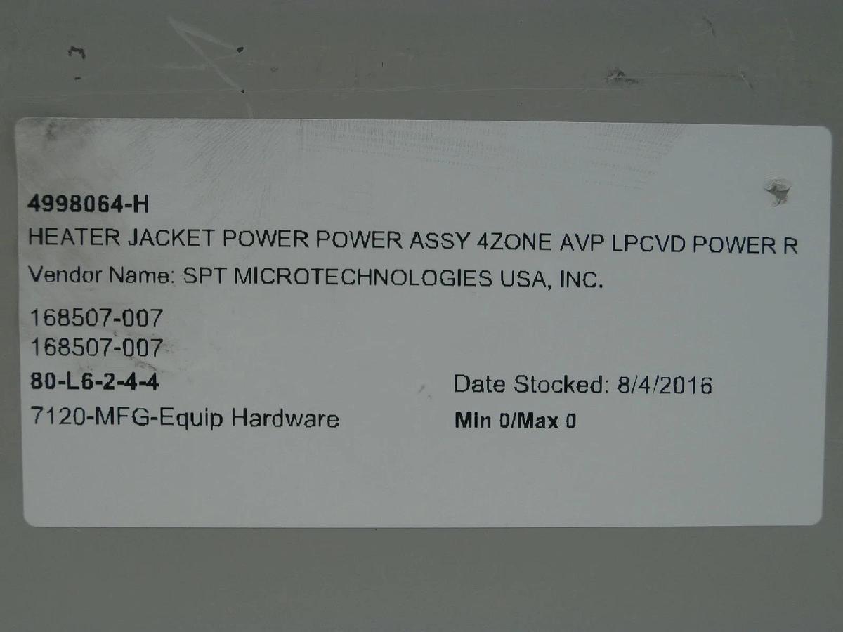 Used SPT Microtechnologies 168507-007 Heater Jacket 4 Zone Power Receptacle Box Used