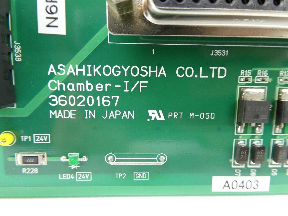 Used Asahi Kogyosha 36020167 Chamber I/F Board PCB NSR System Working Spare