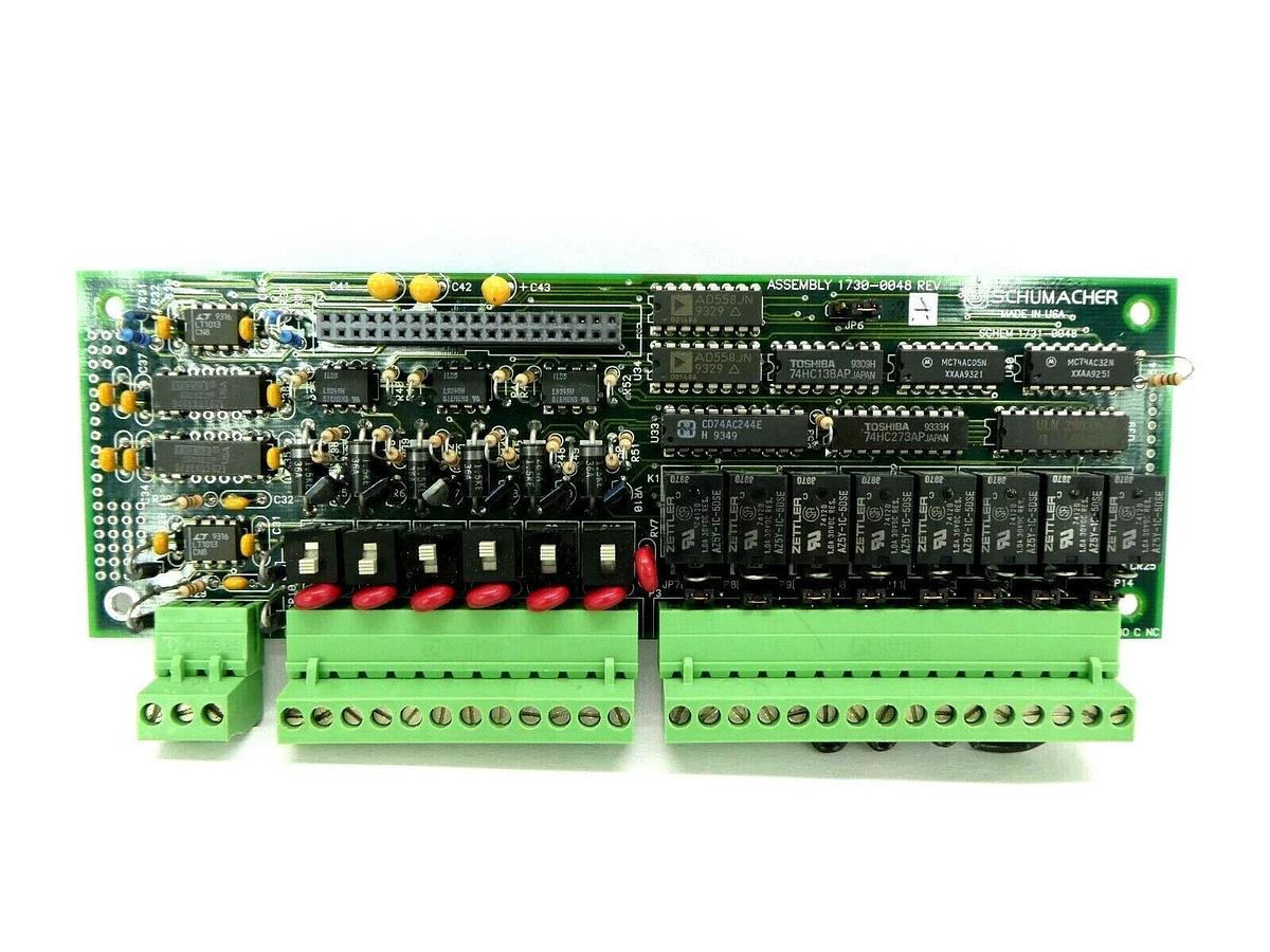 Used Schumacher 1730-0048 Interface Relay Switch Board PCB Working Surplus