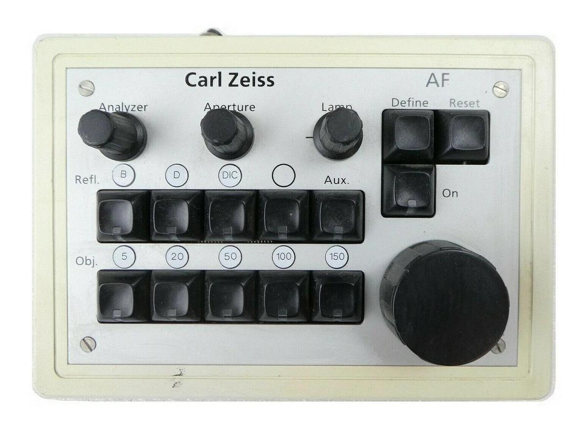 Used Carl Zeiss 457493 Microscope Analyzer Aperture AF Remote Controller Working