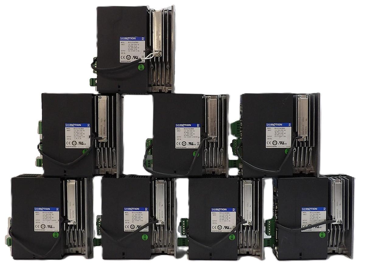 Used Sanyo Denki RS1L01AZB00 Servo Drive SANMOTION R Reseller Lot of 8 Working