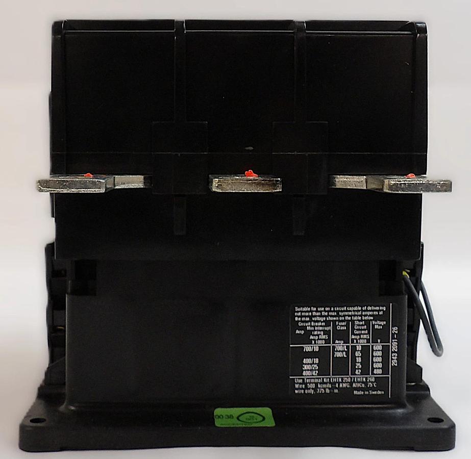Used ABB SK 826 402 3-Pole Contactor EH 260 SK 826 400-DB 24V Working Surplus