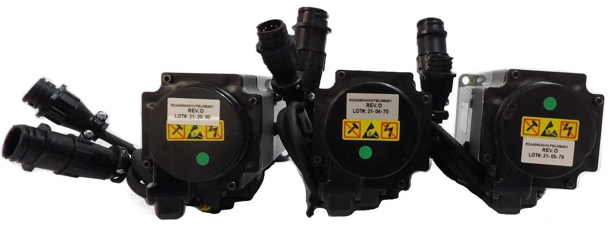 Used Sanyo Denki R2AA06040HCPBLM8 AC Servo Motor SANMOTION R Lot of 3 Working