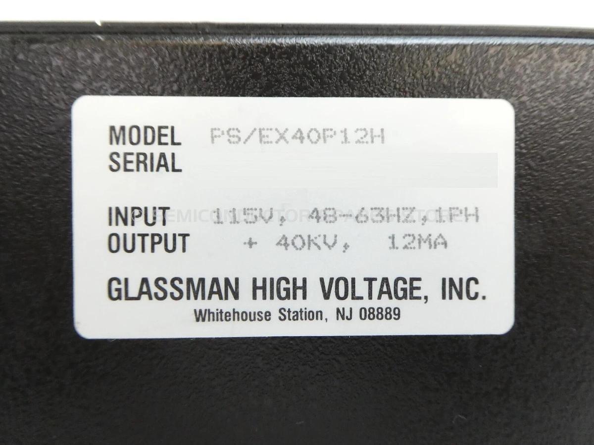 Used Glassman High Voltage PS/EX40P12H Power Supply Varian VSEA 109559003 Working