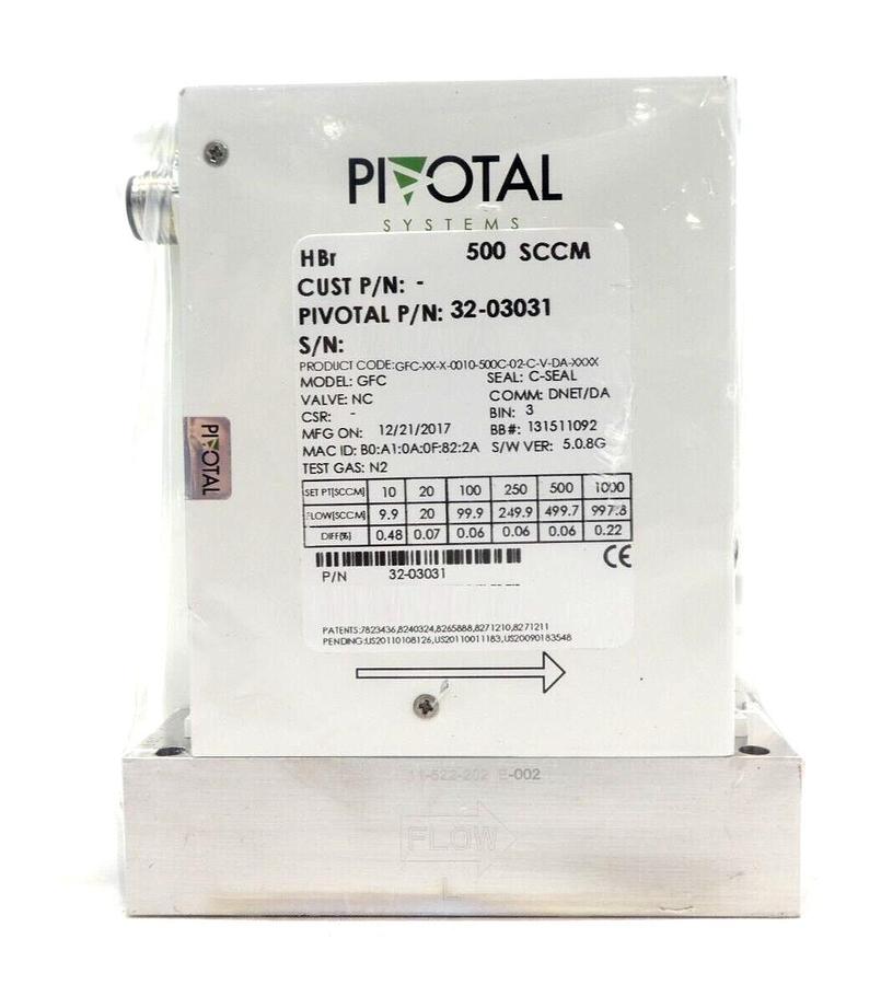 Pivotal Systems 32-03031 Mass Flow Controller MFC 500 SCCM HBr New Surplus