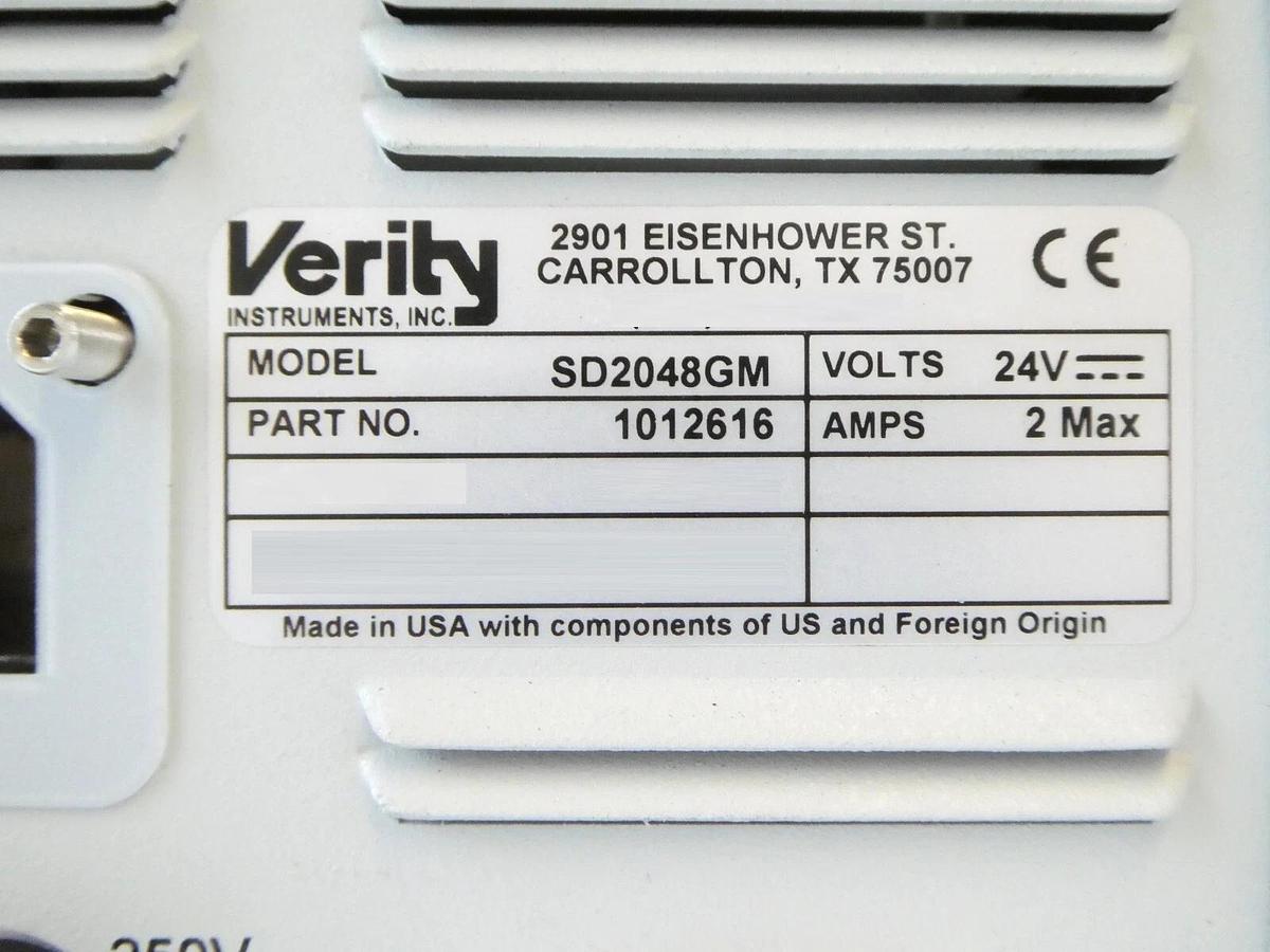 Used Verity Instruments 1012616 High Resolution Spectrometer SD2048GM Working Surplus