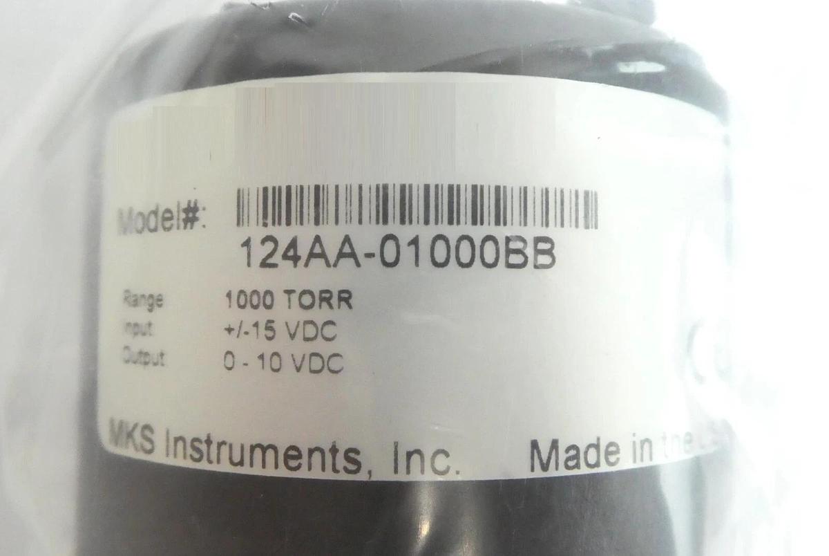 MKS Instruments 124AA-01000BB Baratron Pressure Transducer Type 124 New Spare