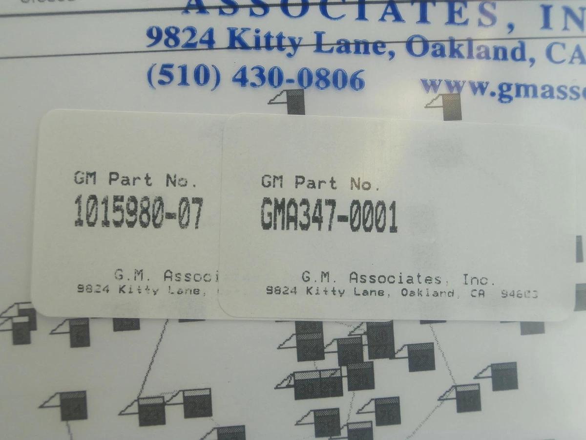 GM Associates 673-1015980 Pedestal Nest 40D C'BORE 1015980-07 GMA347-0001 New