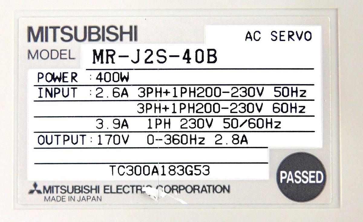 Used Mitsubishi Electric MR-J2S-10B MR-J2S-40B AC Servo Driver MELSERVO Lot of 6
