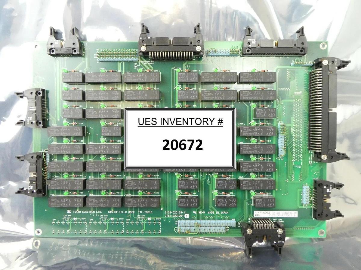 Used TEL Tokyo Electron 2181-020129-11 Gas I/L Board PCB GAS-HW-I/L-C 8SEC Working