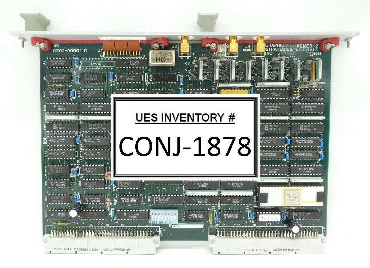 Used GSI Graphic Strategies 0202-00001 C Video Processor PCB Card VGME512 Working