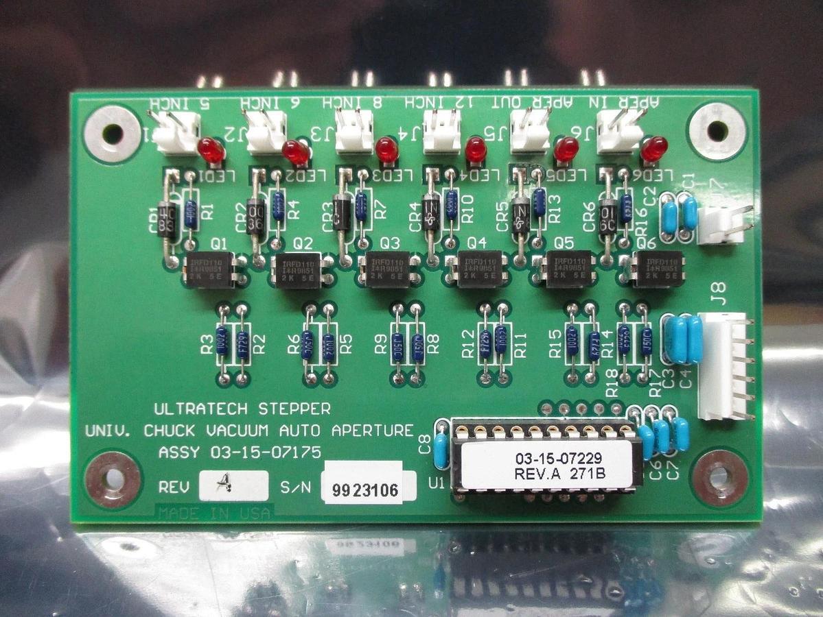 Used Ultratech Stepper 03-15-07175 Auto Aperture Vacuum Chuck Board PCB 4700 Used