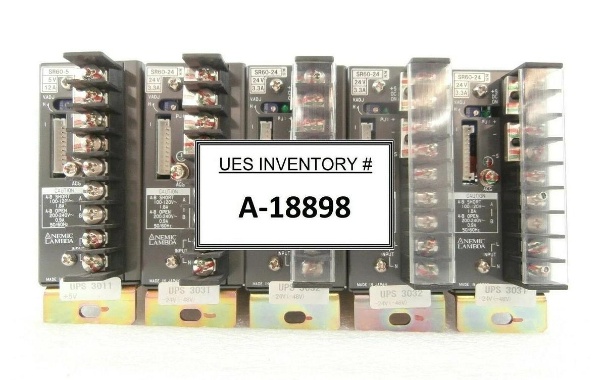 Used Advantest T2000 SoC Power Supply Set of 5 Nemic-Lambda SR60-5 SR60-24 Working
