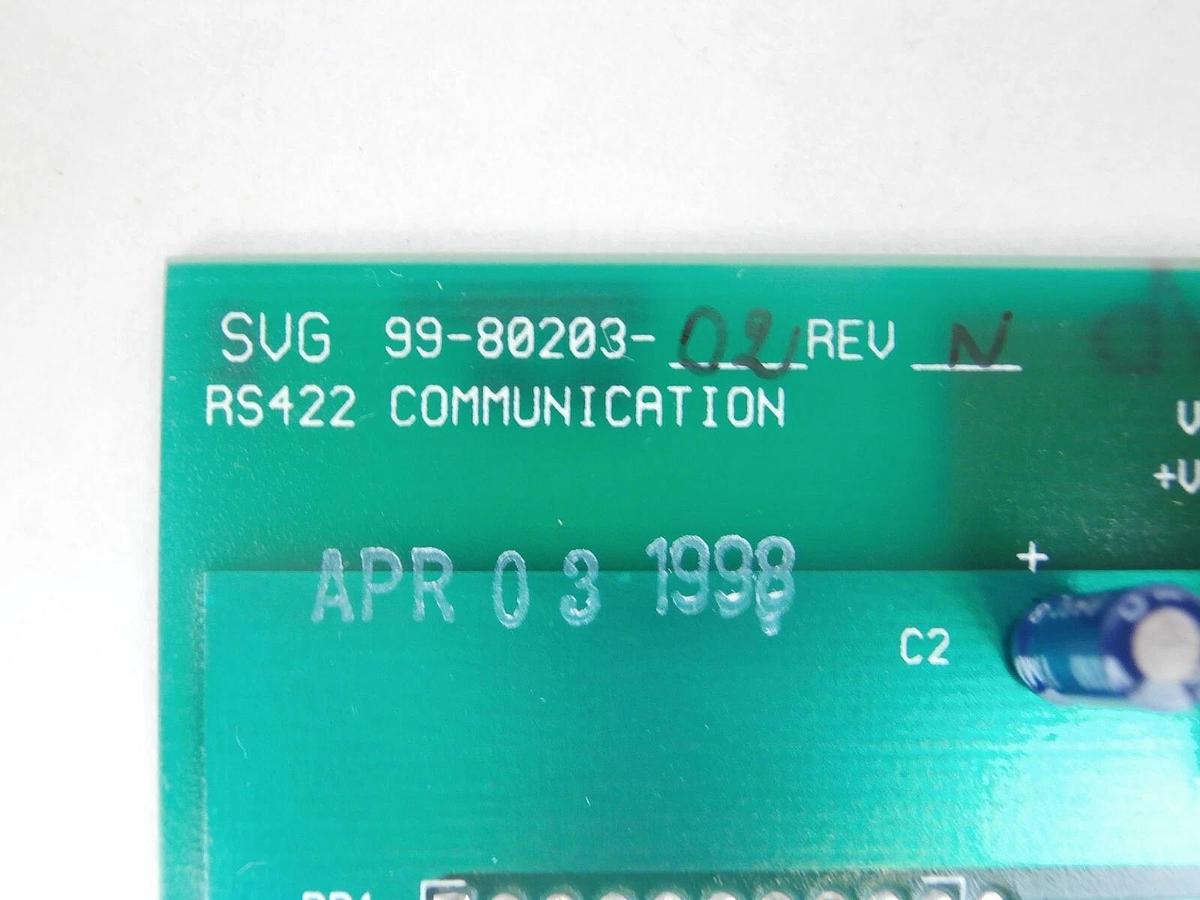 Used SVG Silicon Valley Group 99-80203-02 RS422 Communication PCB Card Rev. N Spare