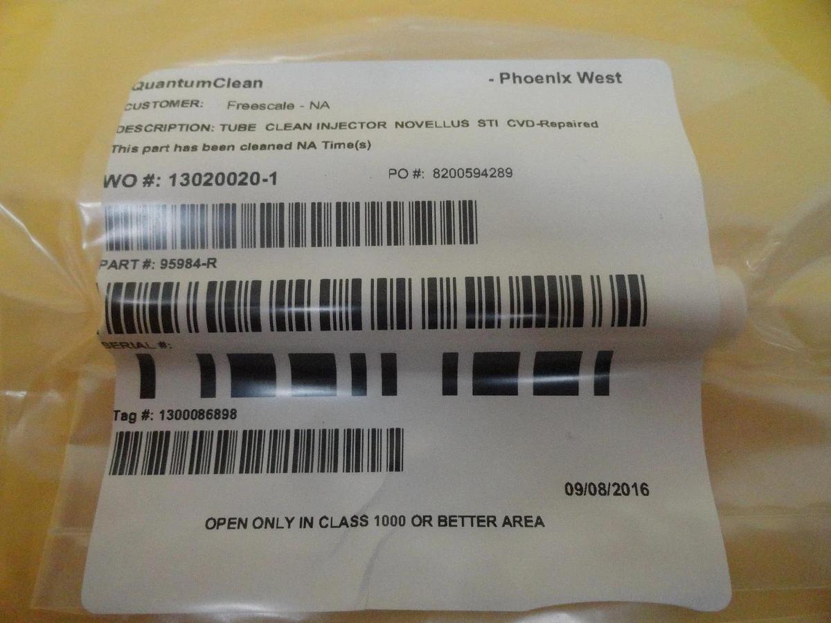 Refurbished Novellus Systems 95984-R Injector Tube STI CVD Reseller Lot of 5 Refurbished
