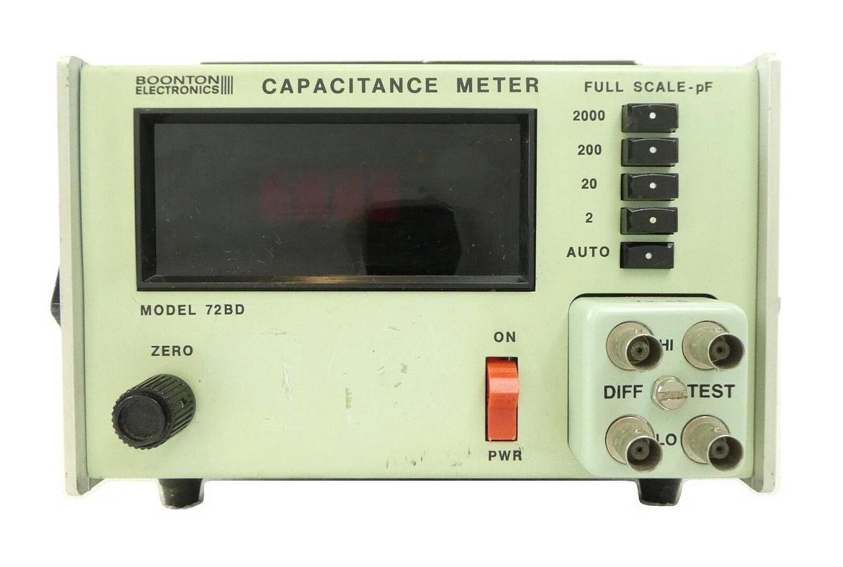 Used Boonton Electronics 72BD Capacitance Meter 2-2000pF 1 MHz 72-4B Surplus Spare